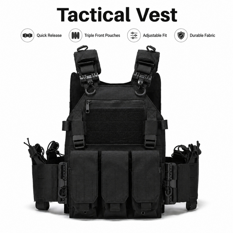전술 조끼 폴리에스터 캐리어, 트리플 탄창 파우치, 퀵 - Outdoor Hunting Vest 리뷰 및 가격