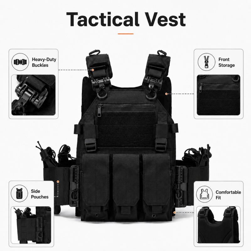 전술 조끼 폴리에스터 캐리어, 트리플 탄창 파우치, 퀵 - Outdoor Hunting Vest 리뷰 및 가격
