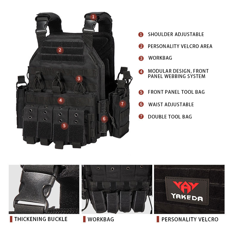 YKEDA 1000D 나일론 플레이트 캐리어 전술 조끼 - Outdoor Hunting Vest 리뷰 및 가격