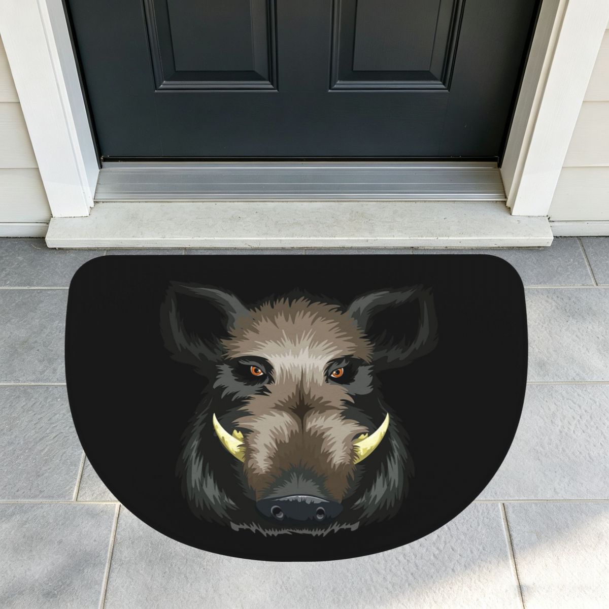 재미있는 야생돼지 사냥 디자인의 부드러운 플란넬 반원형 - Hunting Outdoor Mat 리뷰 및 가격